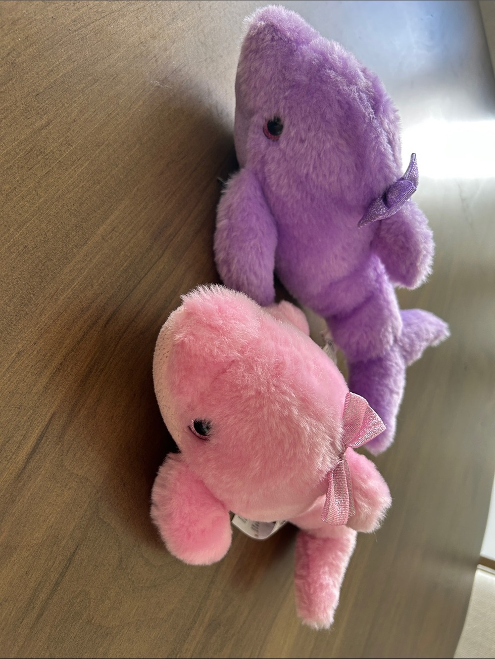 Plush Dolphin Stuffed Toys - Pink & Purple Soft Toddlers' Plushies